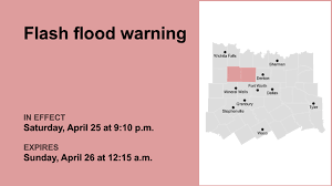 Flash flood warning issued for Wise and Jack counties until early Sunday