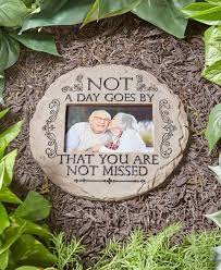 The Lakeside Collection Memorial Garden Photo Stones Not A Day Goes By Memorial Garden Grave Decorations Gravesite Decorations