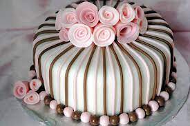 Pink And Brown Fondant Cake Creative Birthday Cakes Cake Cupcake Cakes