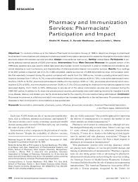In partnership with the u.s. Pdf Pharmacy And Immunization Services Pharmacists Participation And Impact