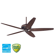 This fan has a metal plate with rubber feet that rest on the ceiling, and the instructions imply you can secure the plate to the ceiling and the canopy to the plate alone. Hunter 28488 Cocoa Fellini 5 Blade 72 Energy Star Ceiling Fan Blades And Remote Included Lightingdirect Com