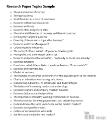 For example, consider a convenience store looking to improve its patronage. 120 Good Research Paper Topic Ideas Of 2019