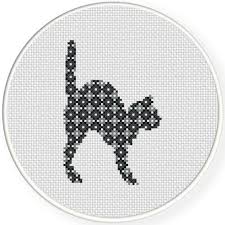 Original cross stitch patterns to print online. Scaredy Cat Cross Stitch Pattern Daily Cross Stitch