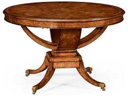 Jonathan Charles Windsor Medium Crotch Walnut 48 Round Coffee Table Solid Wood Dining Table Dining Table Table