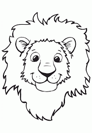 Tête de lion - Coloriages de lions pour enfants
