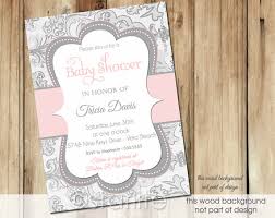 Shimmer Pink Gray Vertical Baby Shower Invitation Pink And Gray Grey Baby Girl Shabby Chic Printable Invita Con Imagenes Invitaciones Tarjetas Decoracion De Eventos