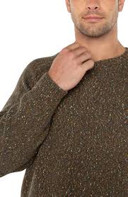 Crew Neck Raglan Sweater - Olive multi – Mac & Clay