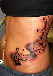 Each of these stars usually appears on different parts of the body that create a unique pattern. 265 Awesome Music Note Tattoos Creativefan