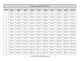 Printable Fantasy Football Draft Board Fantasy Football Draft Board Football Draft Fantasy Football