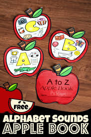 Free Alphabet Sounds Apple Book Super Cute Alphabet Printable To Help Kids Learn Letters And Alphabet Sounds Preschool Alphabet Printables Alphabet Preschool