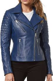 New Fashion Style Women Blue Leather Jackets Motorcycle Bomber Biker Jacket 119 Newfashionstyle Motorc Leather Jackets Women Leather Jacket Jackets For Women