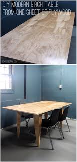 Keeping each layer after that lined up, the table will end up square. Diy Modern Birch Table From One Sheet Of Plywood