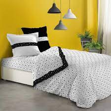Check spelling or type a new query. Completo Lenzuola Cotone Letto 140 Cm 4 Pezzi Cosmo Nero E Bianco Biancheria Da Letto Eminza