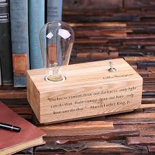 Edison Lamp Engraved Personalized Custom Handmade Wood Desk Etsy Edison Lamp Handmade Lamps Wood Desk Lamp