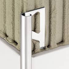 Modern trim for shower tile finec by schluter tools we use: 12 5mm Schluter Rondec Eb Round Edge Brushed Stainless Steel V2a 2 5m Length Buy Metal Round Edge Online From Pro Tiler Tools