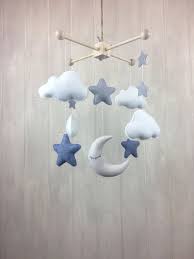 Cloud Mobile Moon Mobile Sleeping Moon Star Baby Mobile Etsy Stars Baby Mobile Moon Mobile Baby Mobile