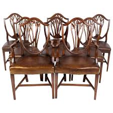 Antique Set 8 English Hepplewhite Dining Chairs C 1900 Dining Chairs Oversized Chair Living Room Antique Dining Chairs