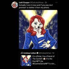 Don T Screenshot Lindsay Lohan S Furry Nft Know Your Meme