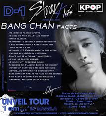 Kpopchannel Tv D 1 Straykidsinmanila Stage Name Bang Chan Ë°©ì°¬ Birth Name Christopher Bang Korean Name Bang Chan Ë°©ì°¬ Position Leader Lead Vocalist Lead Dancer Rapper Producer Birthday October 3 1997 Zodiac Down below, you will find the group seventeen's social media that you might want to follow. bang chan ë°©ì°¬ position