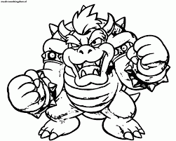 Mario kart coloring pages getcoloringpages. Printable Coloring Pages Bowser Coloring Home