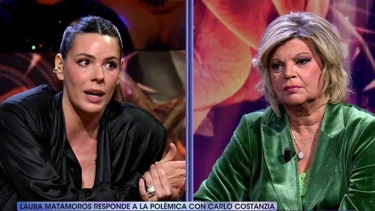 Drama? Terelu Campos se echa a llorar ante Laura Matamoros por el conflicto  con Carlo Costanzia: "De verdad que lo he visto sufrir"