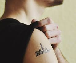 The tattoo here is placed on the lower part of the neck. Tood Tattoo Sticker Arm Position Skyline Tattoo Pattern Tattoo Sticker 2 Pieces Shop Ohmytat Temporary Tattoos Pinkoi