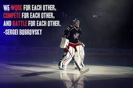 Sergei Bobrovsky Cbj Hockey Nhl Hockey Goalie Blue Jackets Hockey Hockey Quotes