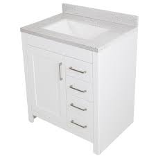 Make the most of your storage space and create an organised and functional room, with our range of bathroom sink cabinets and units. Home Decorators Collection Westcourt 31 In W X 22 In D Bath Vanity In White With Solid Surface Vanity Top In Silver Ash With White Sink Wt30p2v6 Wh The Home Depot