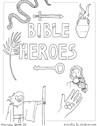 Each printable highlights a word that starts. Bible Heroes Coloring Page Ministry To Children