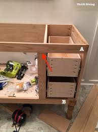 This easy diy bathroom cabinet tutorial will instantly make any vanity look like a custom piece for your next budget bathroom remodel. Building A Diy Bathroom Vanity Part 5 Making Cabinet Doors