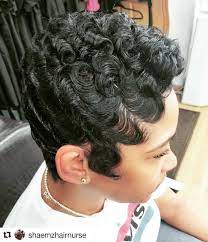 Style From Shaemzhairnurse Of Chicago Illinois Repost Shaemzhairnurse Pixie Please Pixie Chicago Hair Styles Finger Wave Hair Short Hair Styles