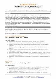 Resume examples see perfect resume use a clear, legible server resume template and format. Food Server Resume Samples Qwikresume