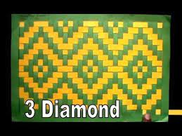 Untuk membuat anyaman beraneka warna, potonglah tiga utas benang dengan warna yang berbeda. Kreative Anyaman 3 Diamond Bahan Kertas Youtube