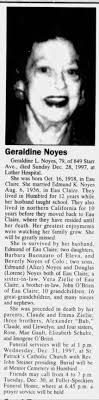 Geraldine Louise “Gerry” Zielie Noyes (1918-1997)