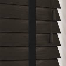 1) clean surface before application. 50mm Coffee Dark Faux Wood Blinds With Black Tapes