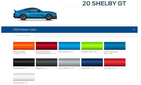 2020 Gt500 Color Palate And Color Example Links 2015 S550