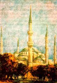 Oguz Topoglu Ressam Nazmi Cekli Sultan Ahmet Camii Tablosu Resim Sultan Camii
