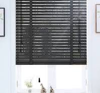 Wooden Window Blinds, Black Blinds for Windows, Wood Blinds Venetian Blinds  Blackout Blinds for Windows, Privacy Window Shades Door Blinds Plantation  ...