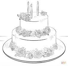 Print happy birthday coloring pages for free and color our happy birthday coloring ️🌈! Big Birthday Cake Coloring Page Free Printable Coloring Pages Cake Drawing Cake Illustration Birthday Cake Illustration