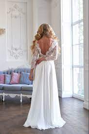 Sale 50 Wedding Dress Chiffon Rustic Wedding Gown Open Back Etsy In 2020 Lace Wedding Dress With Sleeves Cheap Long Sleeve Wedding Dresses Long Sleeve Bridal Gown