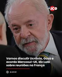 O presidente Luiz Inácio Lula da Silva afirmou, nesta terça-feira (3),  afirmou que deve conversar com o presidente da França, Emmanuel Macron,  sobre a guerra da Ucrânia, a questão da Faixa de