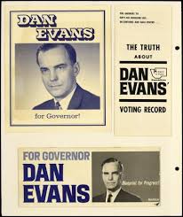 Evans (r) became the sixteenth governor of washington state. View Record Daniel J Evans Scrapbook 05 Governor S Campaign 1963 1964 Evansscrpbk 1963 64 P189 A 01 Washington State Archives Digital Archives
