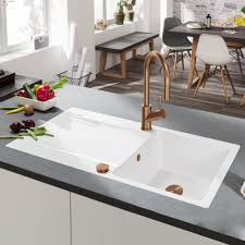 White kitchen sink materials compared to synonyms. Villeroy Boch Siluet 50 1 0 Bowl White Ceramic Kitchen Sink No Waste Kitchen From Taps Uk