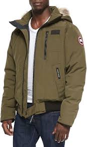 Canada Goose Borden Zip Bomber Jacket With Fur Trim Hood Olive Jassen Bont