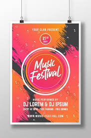 Geometric festival flyer template (free, photoshop psd) another great choice is this geometric festival flyer template. Artistic Music Festival Poster Template Ai Free Download Pikbest