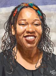 Portrait of Kiarra from a photo by Cleveland artist