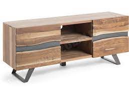 Composé d'acacia massif et de poignées en métal coloris laiton, il se veut chic et chaleureux. Meuble Tv Lf Irvin 160 Cm Acacia Massif Pas Cher Ubaldi Com