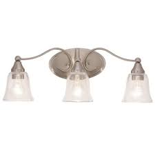 How to install bathroom light fixtures (lowe's lighting). Kichler Hamden 3 Light Nickel Traditional Vanity Light Bar In The Vanity Lights Department At Lowes Com