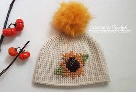 Site randoff.com is a personal blog by anne randoff. Cross Stitch Sunflower Beanie Free Crochet Pattern The Purple Poncho
