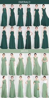 Emerald And Moss Shades Of Green Bridesmaid Dresses Wedding Weddinginspiration Fall Bridesmaid Dresses Green Bridesmaid Dress Fall Green Bridesmaid Dresses